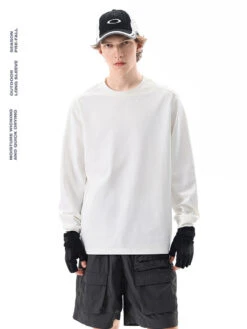 Outdoor Long-Sleeve Sweat-Wicking Quick-Dry Simple Loose Unisex Sports Top(Outdoor Long Sleeve Sweat Wicking Quick Dry Simple Loose Unisex Sports Top)