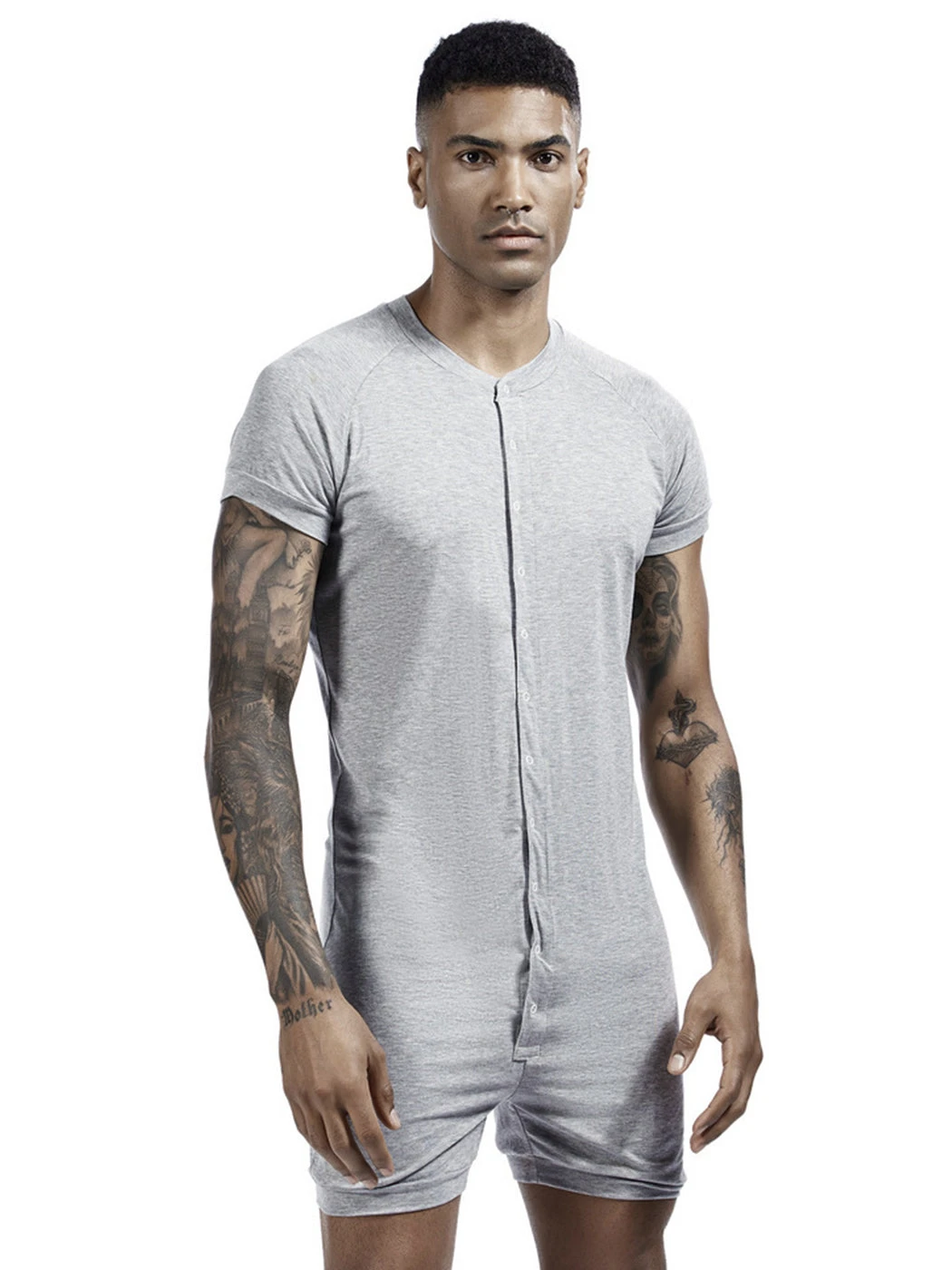 Men's Sexy Short Sleeve Onesie Loungewear(Mens Sexy Short Sleeve Onesie Loungewear) 2 Men's Sexy Short Sleeve Onesie Loungewear(Mens Sexy Short Sleeve Onesie Loungewear) - Image 2