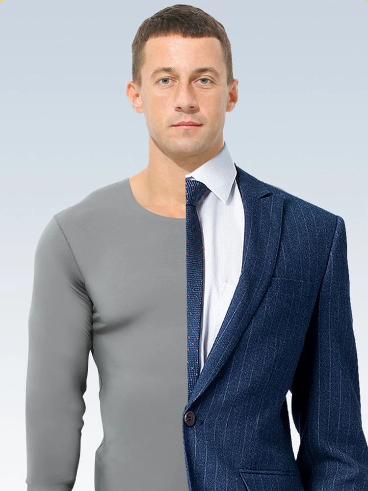 Men's Seamless Double-sided Round Neck Thermal Underwear Set(Mens Seamless Double Sided Round Neck Thermal Underwear Set) 10 Men's Seamless Double-sided Round Neck Thermal Underwear Set(Mens Seamless Double Sided Round Neck Thermal Underwear Set) - Image 10