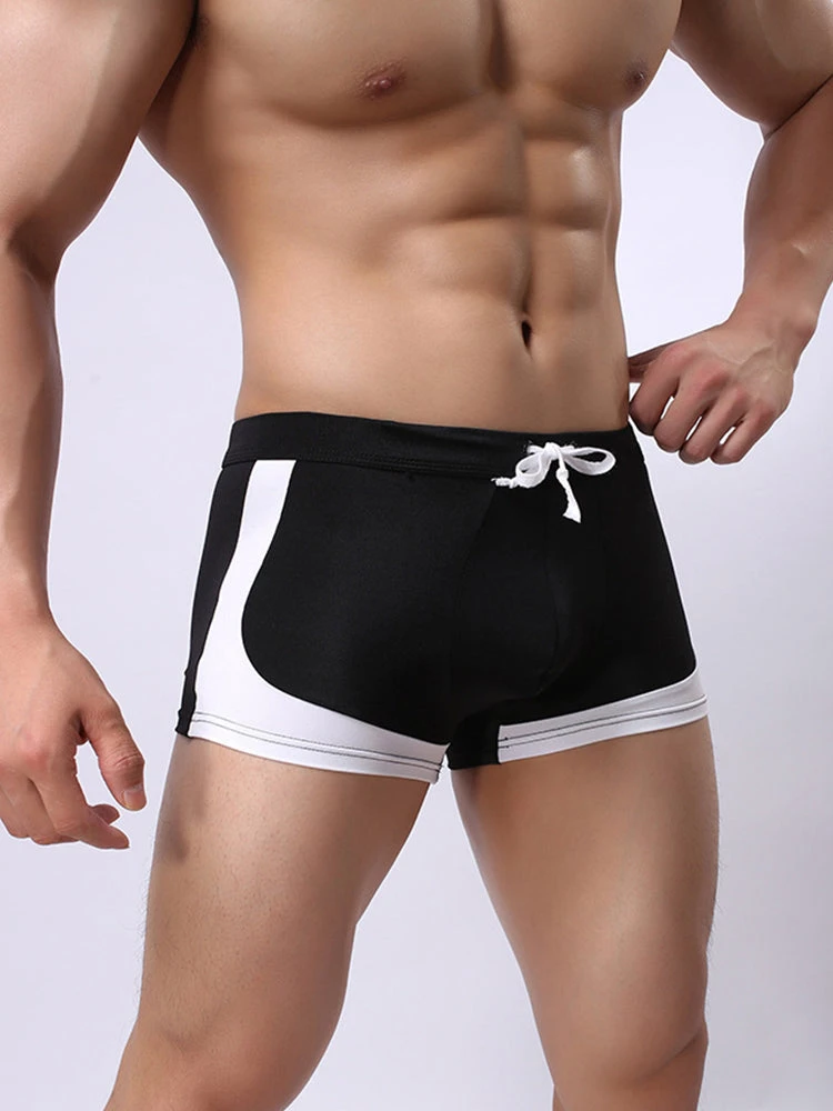 Men's Spliced Color Swim Trunks With Drawstring(Mens Spliced Color Swim Trunks With Drawstring) 18 Men's Spliced Color Swim Trunks With Drawstring(Mens Spliced Color Swim Trunks With Drawstring) - Image 18