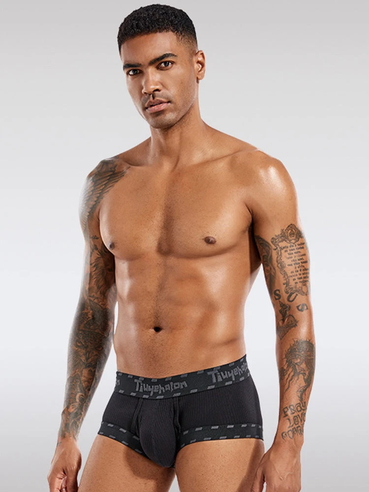 Men's Threaded Fabric Pouch Trunks With Fly(Mens Threaded Fabric Pouch Trunks With Fly) 2 Men's Threaded Fabric Pouch Trunks With Fly(Mens Threaded Fabric Pouch Trunks With Fly) - Image 2