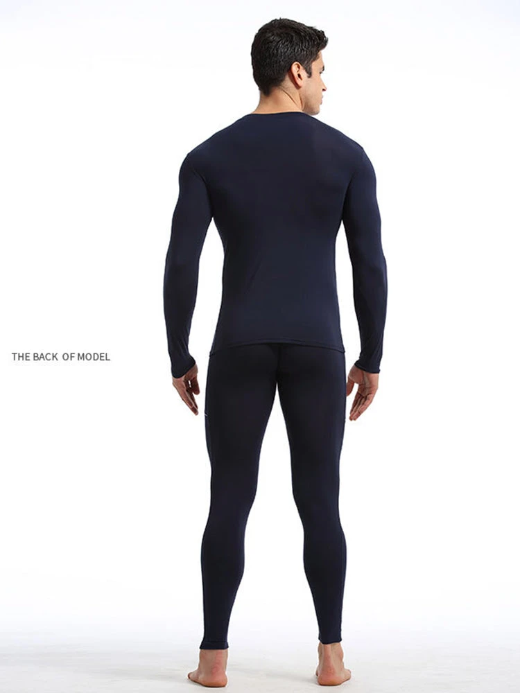 Men's Round Neck Solid Color Bamboo Fiber Thermal Underwear Set(Mens Round Neck Solid Color Bamboo Fiber Thermal Underwear Set) 12 Men's Round Neck Solid Color Bamboo Fiber Thermal Underwear Set(Mens Round Neck Solid Color Bamboo Fiber Thermal Underwear Set) - Image 12
