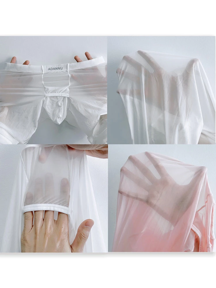 Men's Lightweight Semi-See-Through Sports Pants With Spacious Pouch(Mens Breathable Semi Transparent Sexy Black Silk Large Pouch Leggings) 4 Men's Lightweight Semi-See-Through Sports Pants With Spacious Pouch(Mens Breathable Semi Transparent Sexy Black Silk Large Pouch Leggings) - Image 4