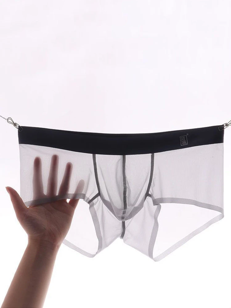 Men's Transparent Sexy Ice Silk Seamless Boxer Briefs(Mens Transparent Sexy Ice Silk Seamless Boxer Briefs) 1 Men's Transparent Sexy Ice Silk Seamless Boxer Briefs(Mens Transparent Sexy Ice Silk Seamless Boxer Briefs)
