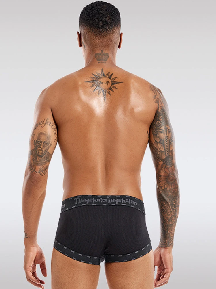 Men's Threaded Fabric Pouch Trunks With Fly(Mens Threaded Fabric Pouch Trunks With Fly) 4 Men's Threaded Fabric Pouch Trunks With Fly(Mens Threaded Fabric Pouch Trunks With Fly) - Image 4