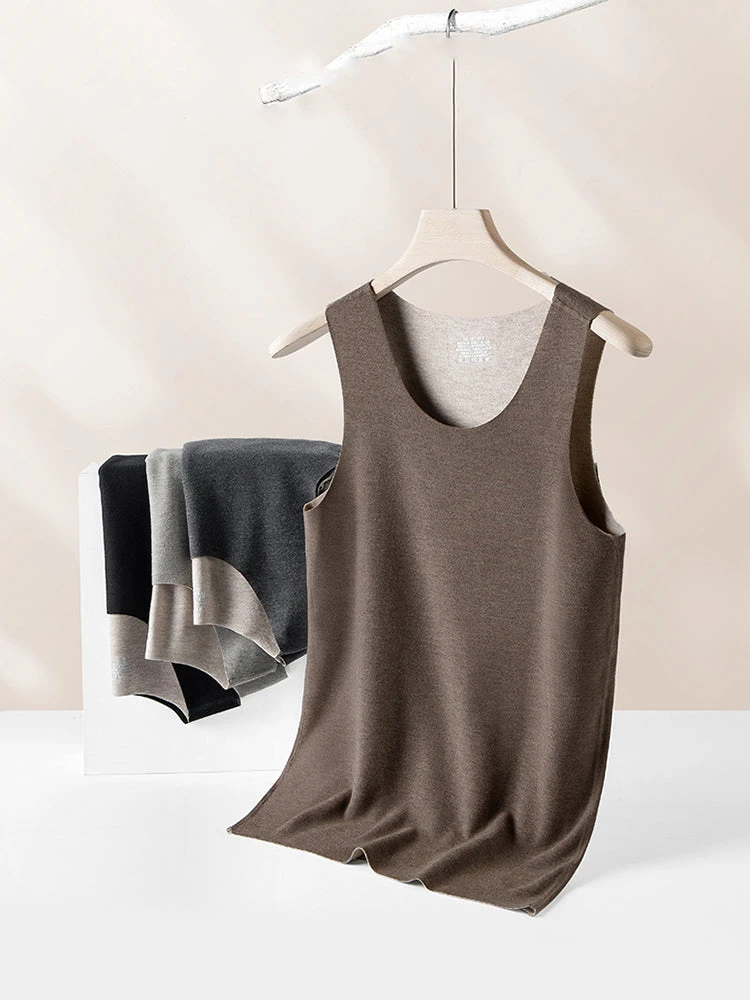 Men's Thermal Silk-Wool Sleeveless Vest - Solid Color Seamless Base Layer(New Mens Thermal Silk Wool Sleeveless Vest Solid Color Seamless Base Layer) 6 Men's Thermal Silk-Wool Sleeveless Vest - Solid Color Seamless Base Layer(New Mens Thermal Silk Wool Sleeveless Vest Solid Color Seamless Base Layer) - Image 6