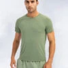 Men's Comfortable Round Collar Breathable Fitness Short Sleeve(Mens Comfortable Round Collar Breathable Fitness Short Sleeve)