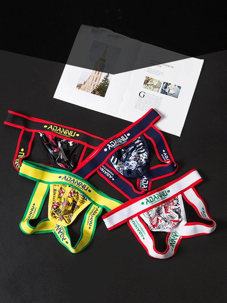 3-pack Men's Low-rise Wide-hem Elastic Printed Hip-baring Thongs(3 Pack Mens Low Rise Wide Hem Elastic Printed Hip Baring Thongs) 19 3-pack Men's Low-rise Wide-hem Elastic Printed Hip-baring Thongs(3 Pack Mens Low Rise Wide Hem Elastic Printed Hip Baring Thongs) - Image 19