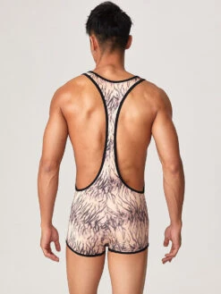 Men's Fitness Bib Short With Tiger Stripes(Mens One Piece Fitness Vest With Tiger Stripes) -Mr Saker 1 16 ca29bb60 6511 46cb bf35 9a5ad5b8e1f8