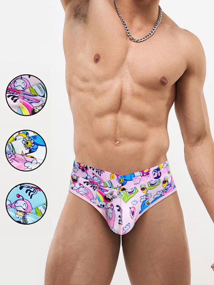 2 Pack Men's Playful Cartoon No-Tag Comfortable And Breathable Briefs(2 Pack Mens Playful Cartoon No Tag Comfortable And Breathable Briefs) 2 2 Pack Men's Playful Cartoon No-Tag Comfortable And Breathable Briefs(2 Pack Mens Playful Cartoon No Tag Comfortable And Breathable Briefs) - Image 2