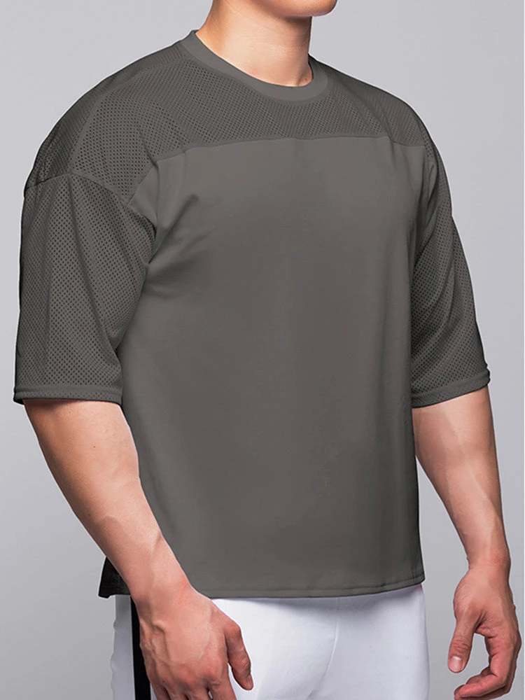 Men's Stretchy Breathable Mesh Short-Sleeve Shirt Sports Running Casual Top T-Shirt(Mens Stretchy Breathable Mesh Short Sleeve Shirt Sports Running Casual Top T Shirt) 11 Men's Stretchy Breathable Mesh Short-Sleeve Shirt Sports Running Casual Top T-Shirt(Mens Stretchy Breathable Mesh Short Sleeve Shirt Sports Running Casual Top T Shirt) - Image 11