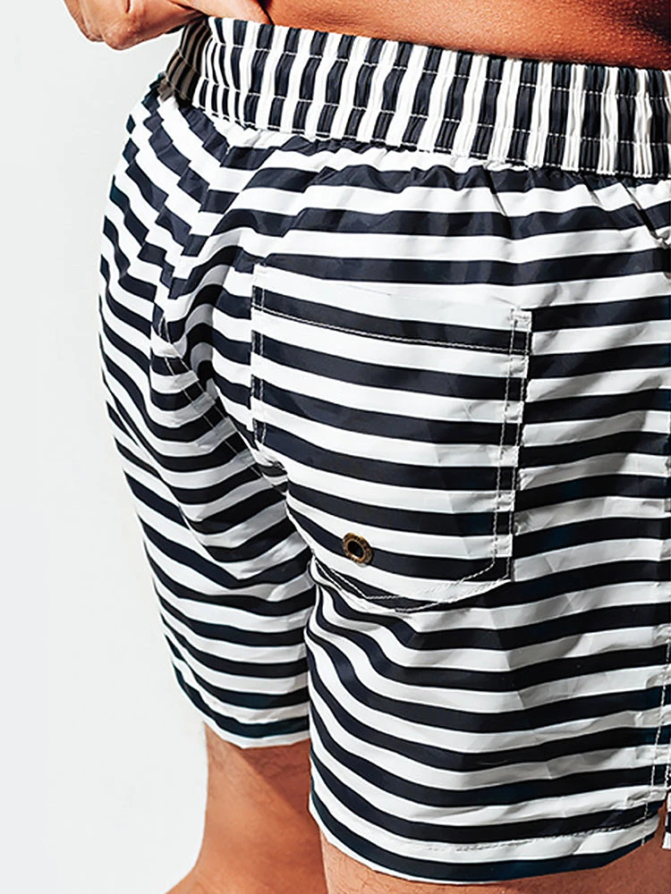 Men's Stripe Drawstring Swim Board Shorts(Mens Stripe Drawstring Swim Board Shorts) 11 Men's Stripe Drawstring Swim Board Shorts(Mens Stripe Drawstring Swim Board Shorts) - Image 11