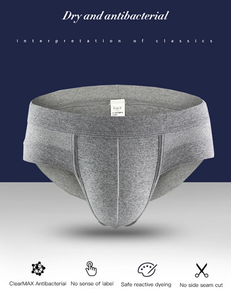 4 Pack Men's Solid Breathable Anti-Pinch Briefs(4 Pack Mens Solid Breathable Anti Pinch Briefs) 9 4 Pack Men's Solid Breathable Anti-Pinch Briefs(4 Pack Mens Solid Breathable Anti Pinch Briefs) - Image 9