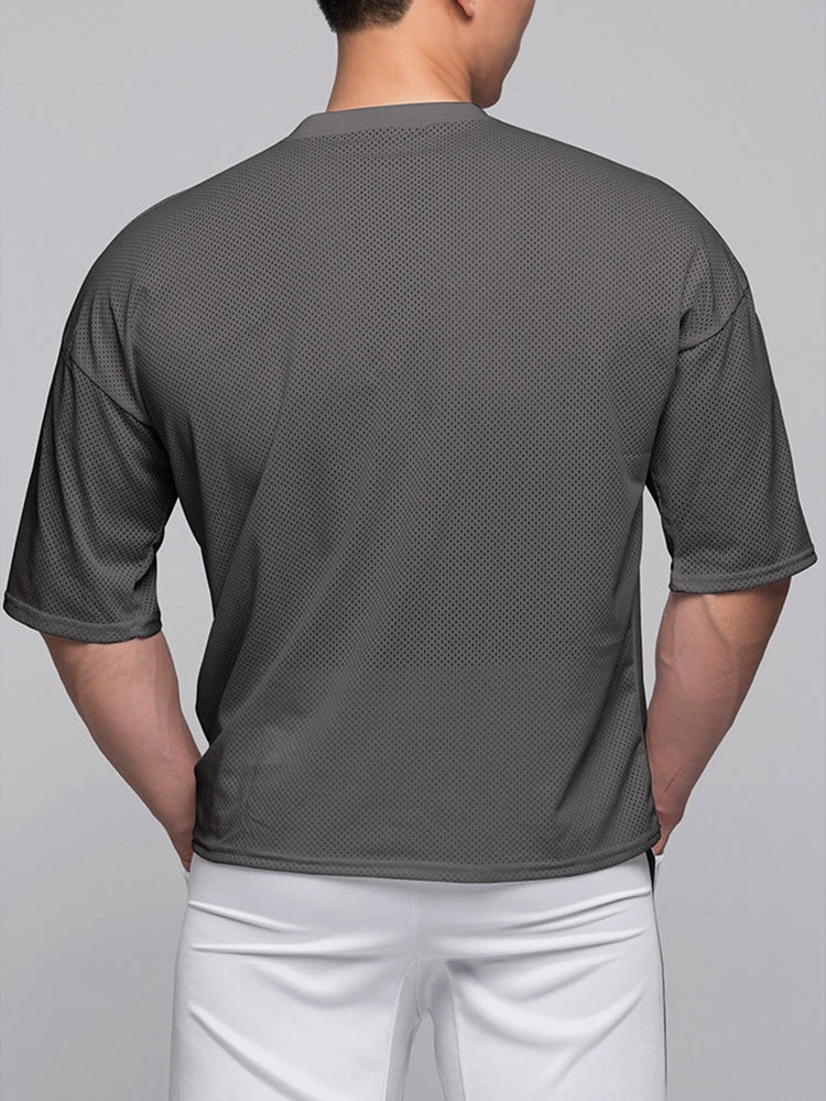 Men's Stretchy Breathable Mesh Short-Sleeve Shirt Sports Running Casual Top T-Shirt(Mens Stretchy Breathable Mesh Short Sleeve Shirt Sports Running Casual Top T Shirt) 12 Men's Stretchy Breathable Mesh Short-Sleeve Shirt Sports Running Casual Top T-Shirt(Mens Stretchy Breathable Mesh Short Sleeve Shirt Sports Running Casual Top T Shirt) - Image 12
