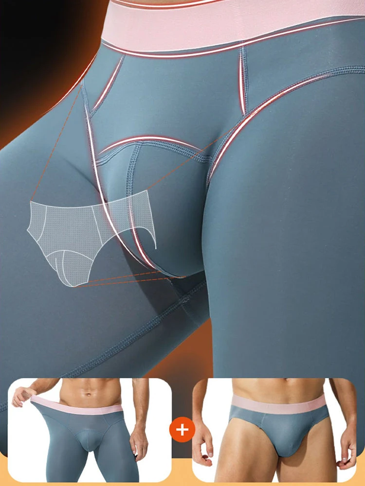 Men's Seamless Double-sided Round Neck Thermal Underwear Set(Mens Seamless Double Sided Round Neck Thermal Underwear Set) 7 Men's Seamless Double-sided Round Neck Thermal Underwear Set(Mens Seamless Double Sided Round Neck Thermal Underwear Set) - Image 7