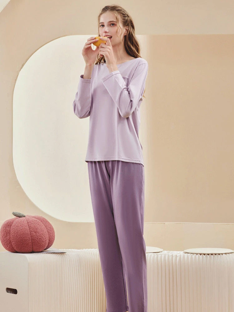 Comfortable Modal Cotton Long Sleeve Couple Pajama Set(Comfortable Modal Cotton Long Sleeve Couple Pajama Set) 15 Comfortable Modal Cotton Long Sleeve Couple Pajama Set(Comfortable Modal Cotton Long Sleeve Couple Pajama Set) - Image 15