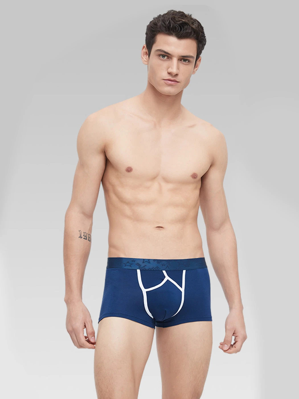 3 Pack Men's U Pouch Contour Patchline Trunks(3 Pack Mens U Pouch Contour Patchline Trunks) 2 3 Pack Men's U Pouch Contour Patchline Trunks(3 Pack Mens U Pouch Contour Patchline Trunks) - Image 2