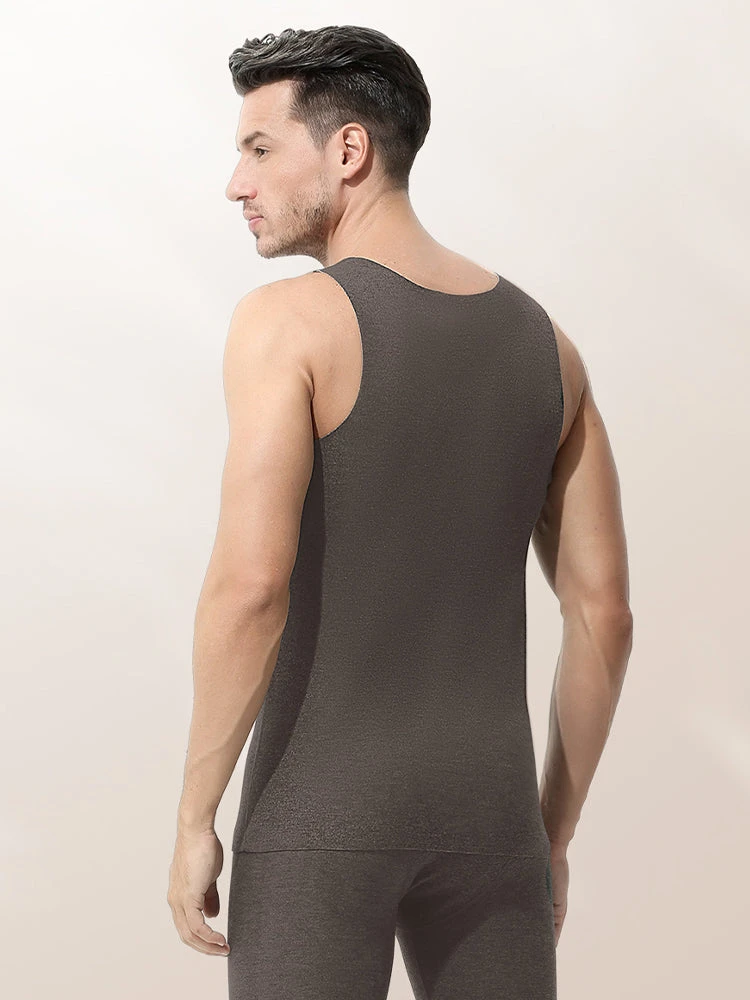 Men's Thermal Silk-Wool Sleeveless Vest - Solid Color Seamless Base Layer(New Mens Thermal Silk Wool Sleeveless Vest Solid Color Seamless Base Layer) 3 Men's Thermal Silk-Wool Sleeveless Vest - Solid Color Seamless Base Layer(New Mens Thermal Silk Wool Sleeveless Vest Solid Color Seamless Base Layer) - Image 3