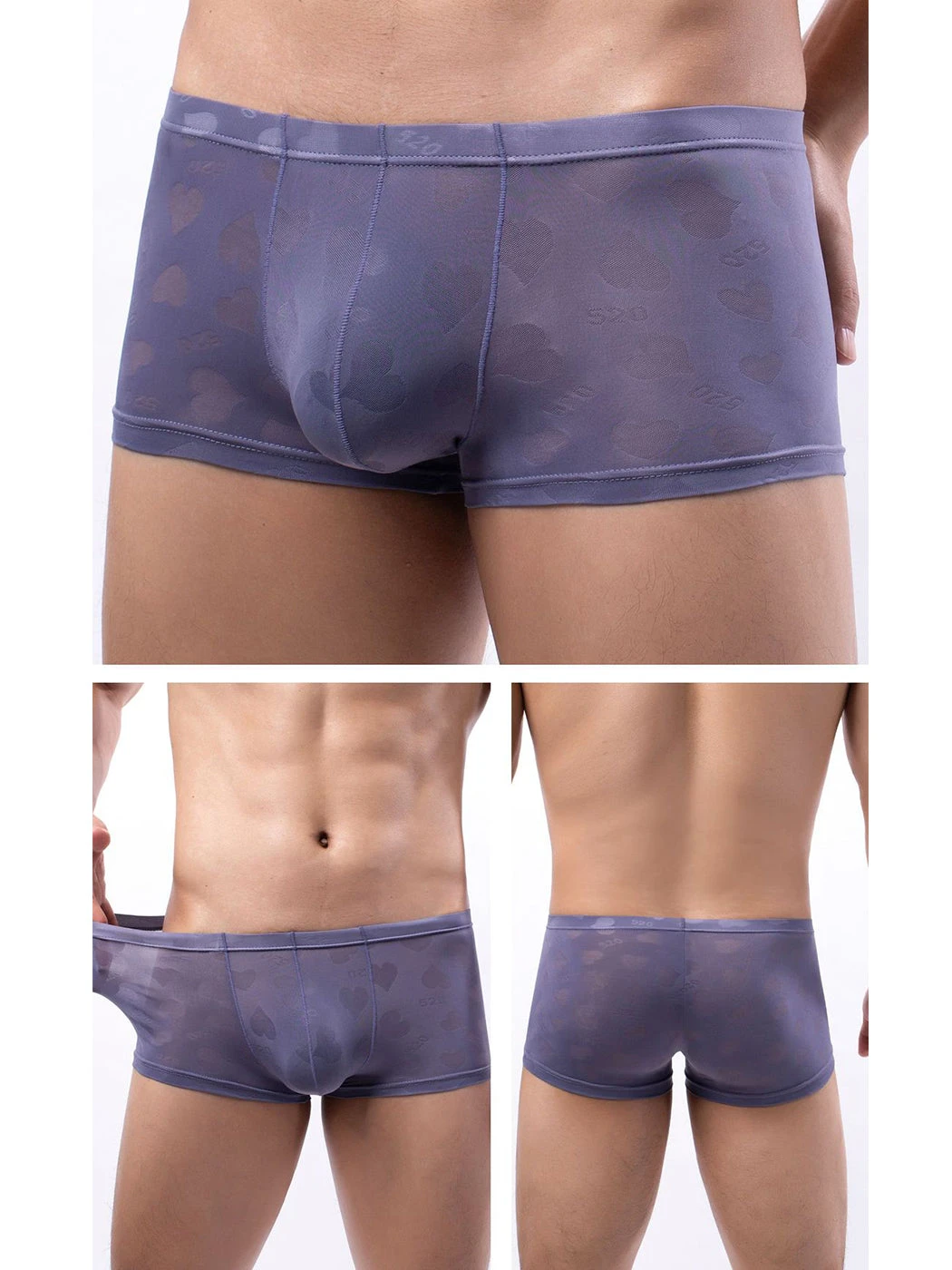 3- Pack Men’s Sexy Heart Mesh Trunks(3 Pack Men S Sexy Heart Mesh Trunks) 17 3- Pack Men’s Sexy Heart Mesh Trunks(3 Pack Men S Sexy Heart Mesh Trunks) - Image 17