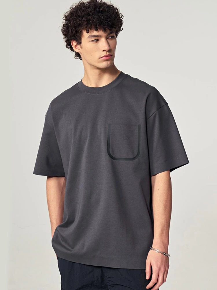 Men's Minimalist U-Shape Pocket Design T-Shirt(Mens Minimalist U Shape Pocket Design T Shirt) 3 Men's Minimalist U-Shape Pocket Design T-Shirt(Mens Minimalist U Shape Pocket Design T Shirt) - Image 3