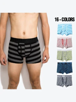 2 Pack European Luxury Brand Personalized Striped Men's Underwear(2 Pack European Luxury Brand Personalized Striped Mens Underwear)