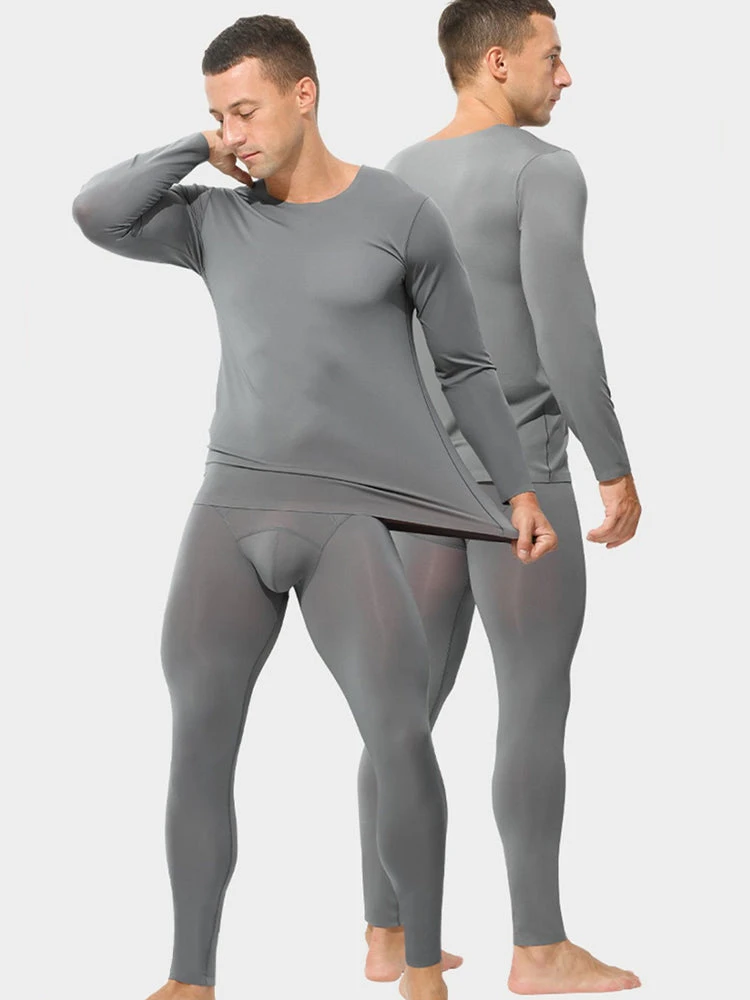 Men's Seamless Double-sided Round Neck Thermal Underwear Set(Mens Seamless Double Sided Round Neck Thermal Underwear Set) 1 Men's Seamless Double-sided Round Neck Thermal Underwear Set(Mens Seamless Double Sided Round Neck Thermal Underwear Set)