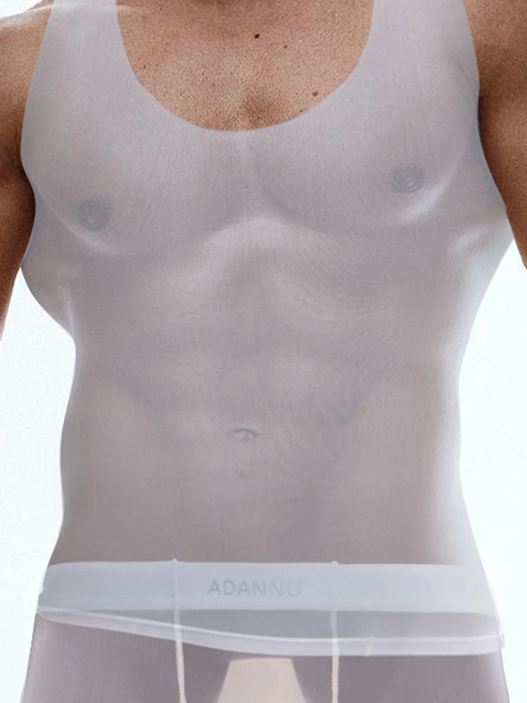 Men's High Stretch Solid-colored Ice Silk Vest & Briefs(Mens High Stretch Solid Colored Ice Silk Vest Briefs) 14 Men's High Stretch Solid-colored Ice Silk Vest & Briefs(Mens High Stretch Solid Colored Ice Silk Vest Briefs) - Image 14