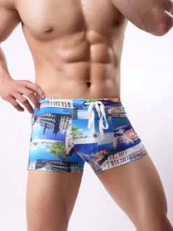 Men's Printed Skinny Swim Trunks With Drawstring(Mens Printed Skinny Swim Trunks With Drawstring) 32 Men's Printed Skinny Swim Trunks With Drawstring(Mens Printed Skinny Swim Trunks With Drawstring) -Mr Saker 1 18 c45fa145 eb33 4fbb 9f1d 231edb63a733