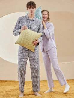 Woven Yarn-dyed Checkerboard Couple Cotton Comfortable Pajama Sets(Woven Yarn Dyed Checkerboard Couple Cotton Comfortable Pajama Sets) 18 Woven Yarn-dyed Checkerboard Couple Cotton Comfortable Pajama Sets(Woven Yarn Dyed Checkerboard Couple Cotton Comfortable Pajama Sets) -Mr Saker 1 18 e89f4e5d 16b2 48f2 bf0a 3edbf71a4c68