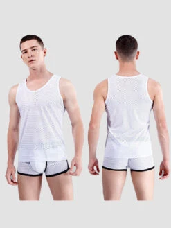 Men's Mesh Ice Silk Sleeveless Tank Top(Summer Cool Down Mens Tanks Shorts Set) -Mr Saker 1 19 38c7722a 3d7b 445f 8110 0e67e438a389