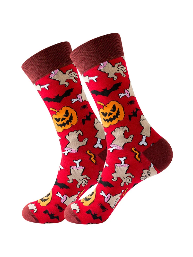 5 Pairs Halloween Skeleton, Alien, Pumpkin Monster Crew Socks(5 Pairs Halloween Skeleton Alien Pumpkin Monster Crew Socks) 15 5 Pairs Halloween Skeleton, Alien, Pumpkin Monster Crew Socks(5 Pairs Halloween Skeleton Alien Pumpkin Monster Crew Socks) - Image 15