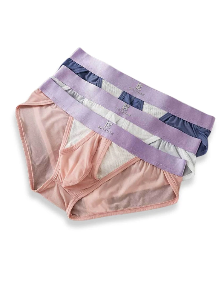 3 Pack Men's Ice Silk Breathable Mesh Low-Rise Classic Briefs(3 Pack Mens Ice Silk Breathable Mesh Low Rise Classic Briefs) 15 3 Pack Men's Ice Silk Breathable Mesh Low-Rise Classic Briefs(3 Pack Mens Ice Silk Breathable Mesh Low Rise Classic Briefs) - Image 15