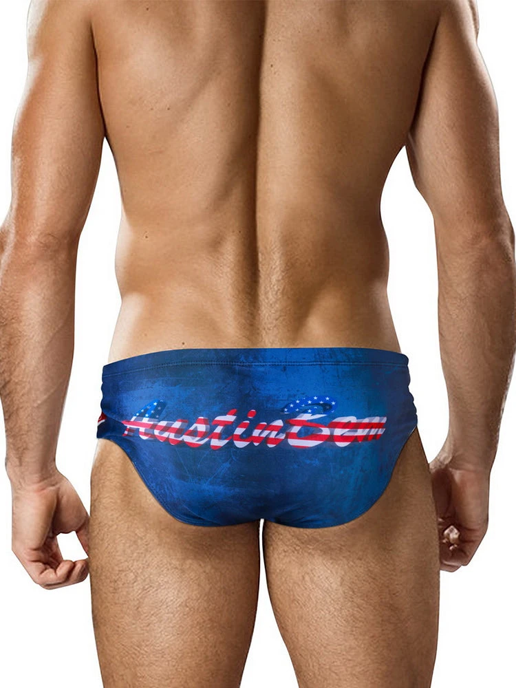 Men's Low-Rise Sexy Stylish Print Swim Briefs(Mens Low Rise Sexy Stylish Print Swim Briefs) 3 Men's Low-Rise Sexy Stylish Print Swim Briefs(Mens Low Rise Sexy Stylish Print Swim Briefs) - Image 3