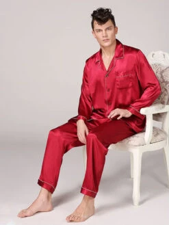 Men's Classic Satin Pajama Set Sleepwear(Mens Classic Satin Pajama Set Sleepwear) 29 Men's Classic Satin Pajama Set Sleepwear(Mens Classic Satin Pajama Set Sleepwear) -Mr Saker 1 19 eb3beea7 584c 4b82 b87c 5937e5490772