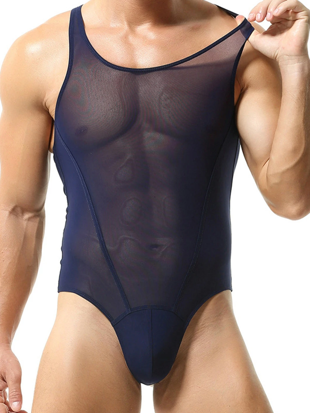 Men's Sexy Mesh Wrestling Singlet Bodysuit(Mens Sexy Mesh Wrestling Singlet Bodysuit) 6 Men's Sexy Mesh Wrestling Singlet Bodysuit(Mens Sexy Mesh Wrestling Singlet Bodysuit) - Image 6