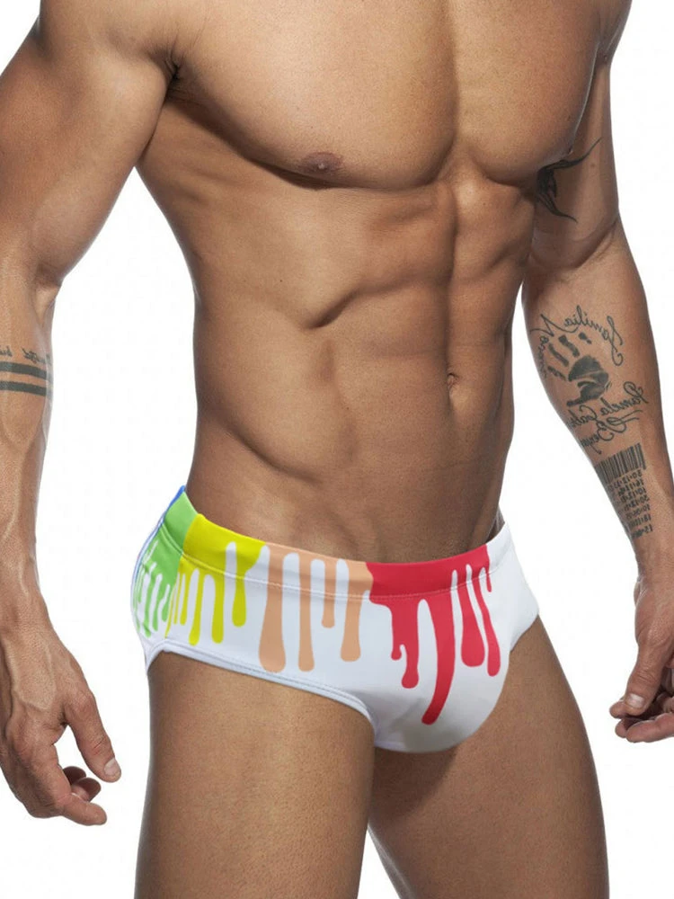 Graffiti Cushioned Men's Swimsuit Briefs(Graffiti Cushioned Mens Swimsuit Briefs) 2 Graffiti Cushioned Men's Swimsuit Briefs(Graffiti Cushioned Mens Swimsuit Briefs) - Image 2