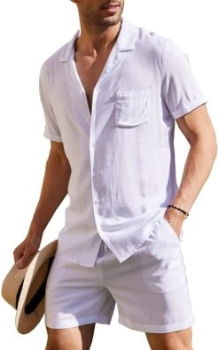 Men’s Button Down Short Sleeve Shirt Top And Shorts Set(Men S Button Down Short Sleeve Shirt Top And Shorts Set) -Mr Saker 1 1 1ea033a8 3032 4d87 9fcc 97760e706919