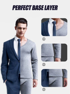 V-Neck Thermal Underwear With Fleece Lined(V Neck Thermal Underwear With Fleece Lined) 25 V-Neck Thermal Underwear With Fleece Lined(V Neck Thermal Underwear With Fleece Lined) -Mr Saker 1 1 20d387c7 3cb5 4ac4 b131 d420c250a311