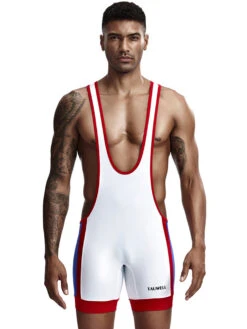 Men’s High Stretch Wrestling Singlet Bodysuit(Mens High Stretch Tight Vest Wrestling Suit)
