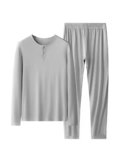 60S Modal Men's Solid Color Pajama Set | Comfortable Casual Wear For All Seasons(60s Modal Mens Solid Color Pajama Set Comfortable Casual Wear For All Seasons) 32 60S Modal Men's Solid Color Pajama Set | Comfortable Casual Wear For All Seasons(60s Modal Mens Solid Color Pajama Set Comfortable Casual Wear For All Seasons) -Mr Saker 1 1 8729abd9 406e 490a a526 26e8513b8f5c