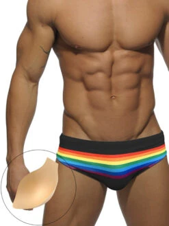 Men's Colorful Striped Stretch Fit Comfy Waistband Swim Briefs(Mens Colorful Striped Stretch Fit Comfy Waistband Swim Briefs) 28 Men's Colorful Striped Stretch Fit Comfy Waistband Swim Briefs(Mens Colorful Striped Stretch Fit Comfy Waistband Swim Briefs) -Mr Saker 1 1 ee7b5061 f4c4 4030 a56e f0d88673a878