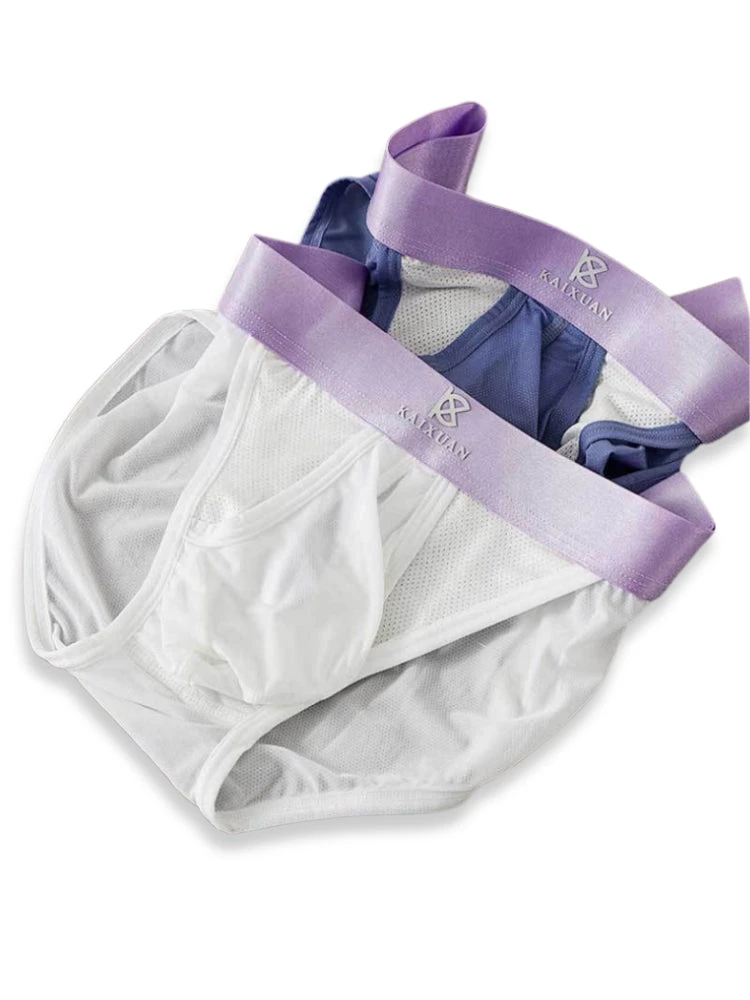 3 Pack Men's Ice Silk Breathable Mesh Low-Rise Classic Briefs(3 Pack Mens Ice Silk Breathable Mesh Low Rise Classic Briefs) 16 3 Pack Men's Ice Silk Breathable Mesh Low-Rise Classic Briefs(3 Pack Mens Ice Silk Breathable Mesh Low Rise Classic Briefs) - Image 16