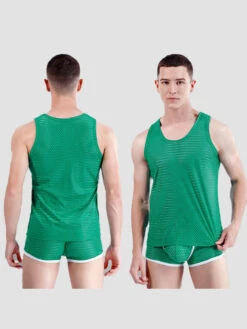 Men's Mesh Ice Silk Sleeveless Tank Top(Summer Cool Down Mens Tanks Shorts Set) -Mr Saker 1 20 09baa0c0 be1e 4a92 bda7 47ecfa86d3e3