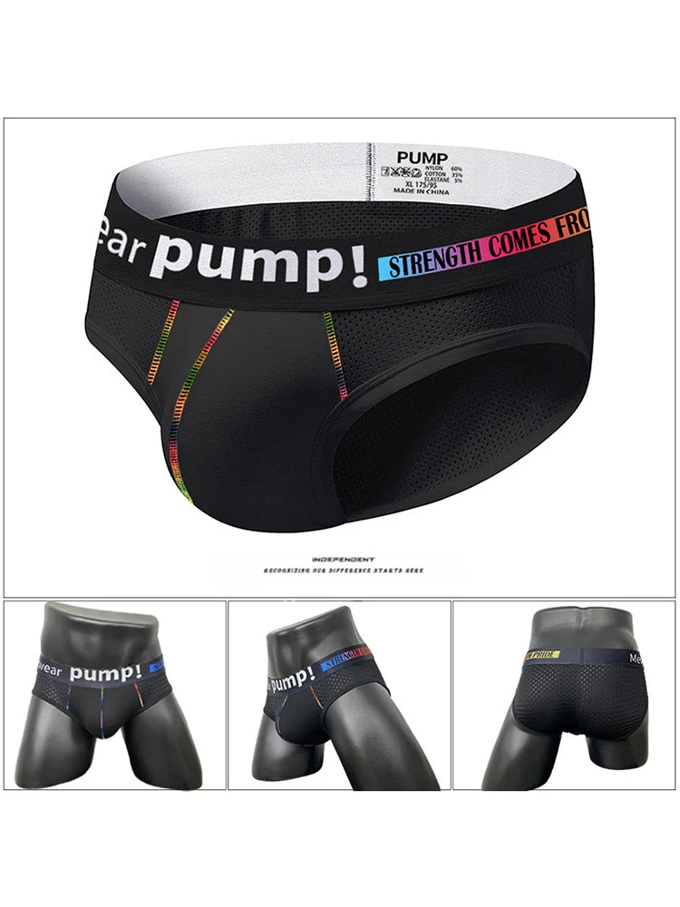 Men's Mesh Briefs With Colorful Spliced Lines(Mens Mesh Briefs With Colorful Spliced Lines) 11 Men's Mesh Briefs With Colorful Spliced Lines(Mens Mesh Briefs With Colorful Spliced Lines) - Image 11