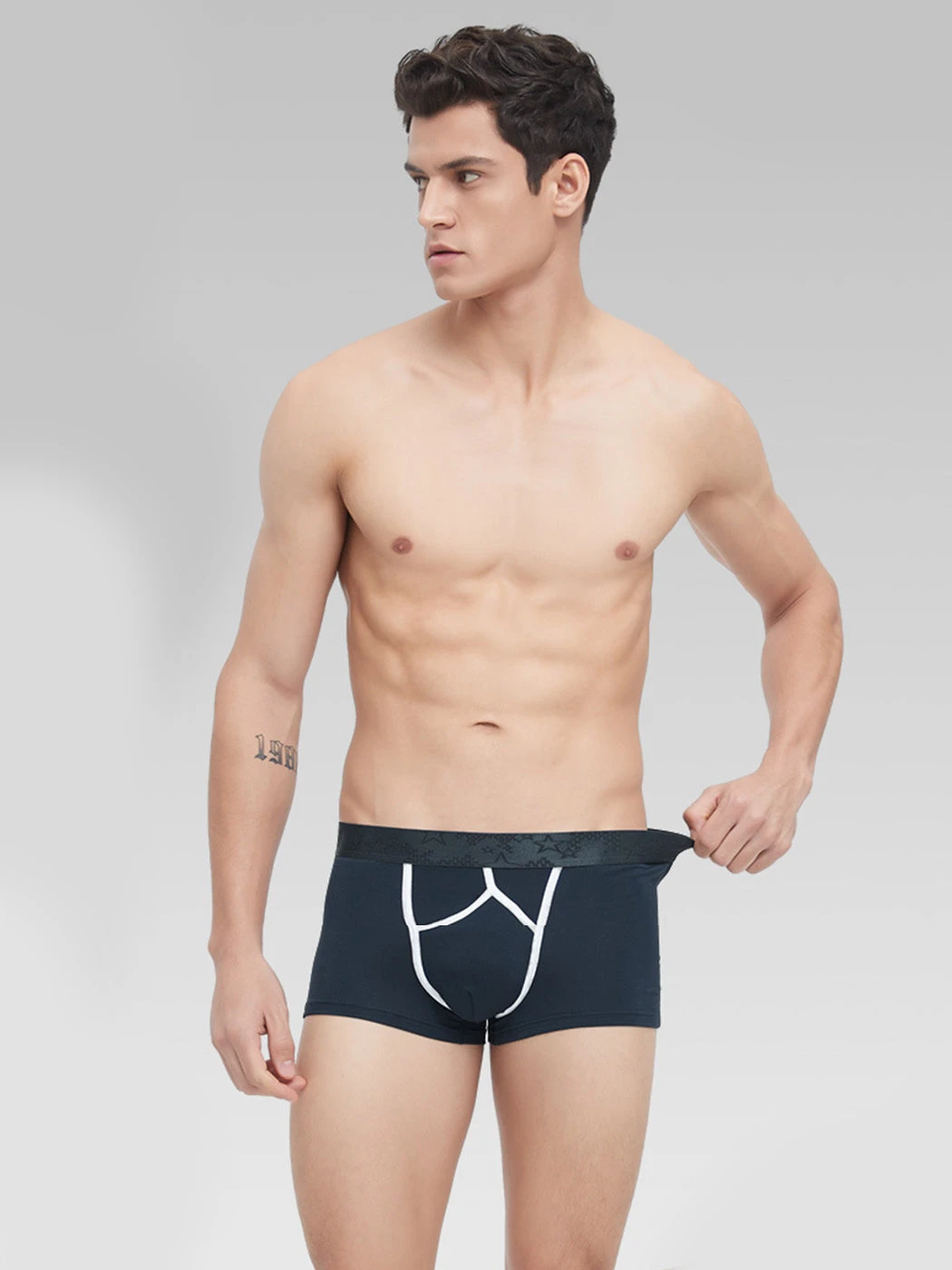 3 Pack Men's U Pouch Contour Patchline Trunks(3 Pack Mens U Pouch Contour Patchline Trunks) 4 3 Pack Men's U Pouch Contour Patchline Trunks(3 Pack Mens U Pouch Contour Patchline Trunks) - Image 4