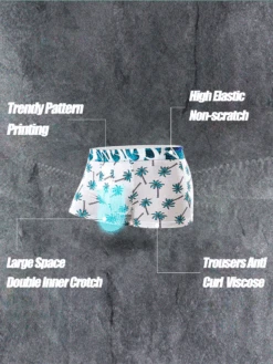 6 Pack Men's U Convex Modal Print Breathable Trunks(6 Pack Mens U Convex Modal Print Breathable Trunks Mrsaker) -Mr Saker 1 21