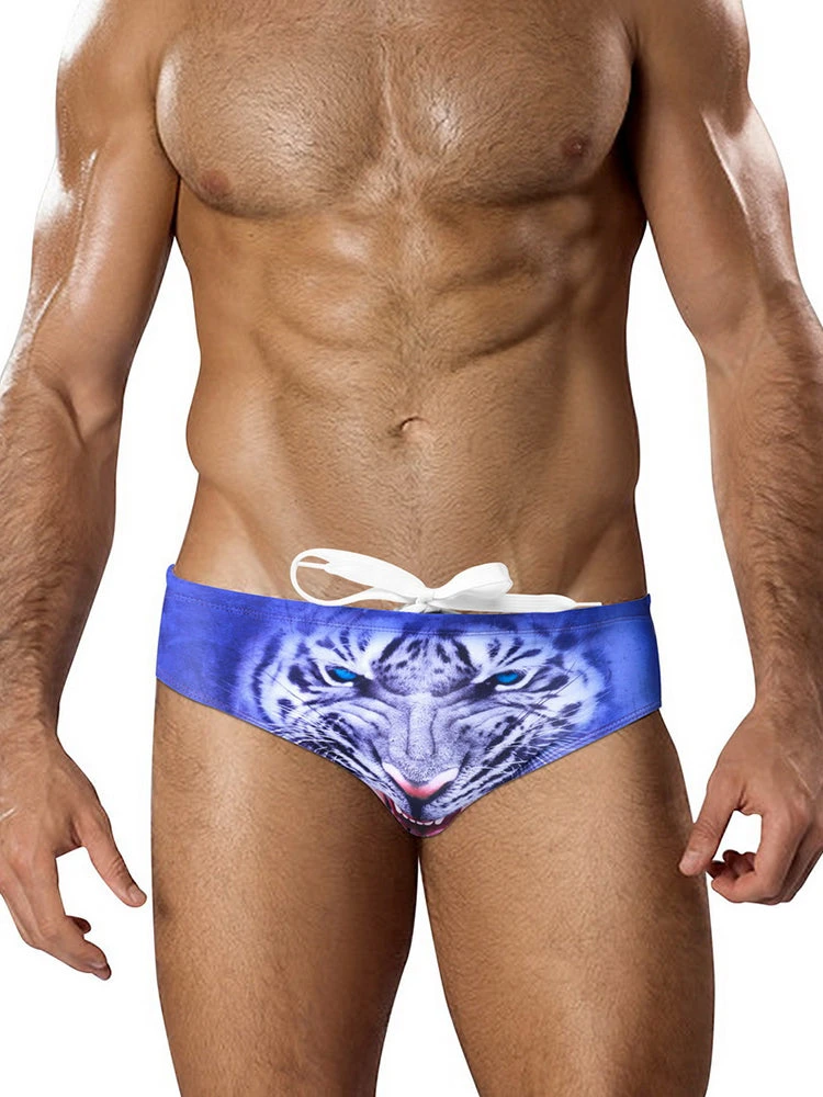 Men's Low-Rise Sexy Stylish Print Swim Briefs(Mens Low Rise Sexy Stylish Print Swim Briefs) 6 Men's Low-Rise Sexy Stylish Print Swim Briefs(Mens Low Rise Sexy Stylish Print Swim Briefs) - Image 6