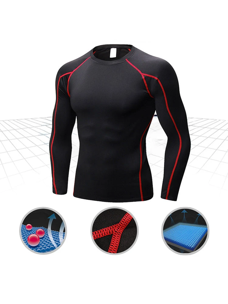 Men's Fitness Training Breathable Sports Long Sleeve Top(Mens Fitness Training Breathable Sports Long Sleeve Top) 7 Men's Fitness Training Breathable Sports Long Sleeve Top(Mens Fitness Training Breathable Sports Long Sleeve Top) - Image 7