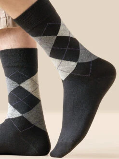 5 Pack Men's Simple Textured Crew Socks(5 Pack Mens Simple Textured Crew Socks) -Mr Saker 1 21 1f289341 1cc3 4470 ab2a 292d180a1b66