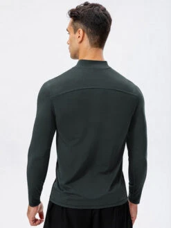 Men's Zip-Up Sports Long Sleeve Shirt(Mens Zip Up Long Sleeve T Shirt) -Mr Saker 1 21 419767d1 f8a4 45be 8c4b 9adf24824419